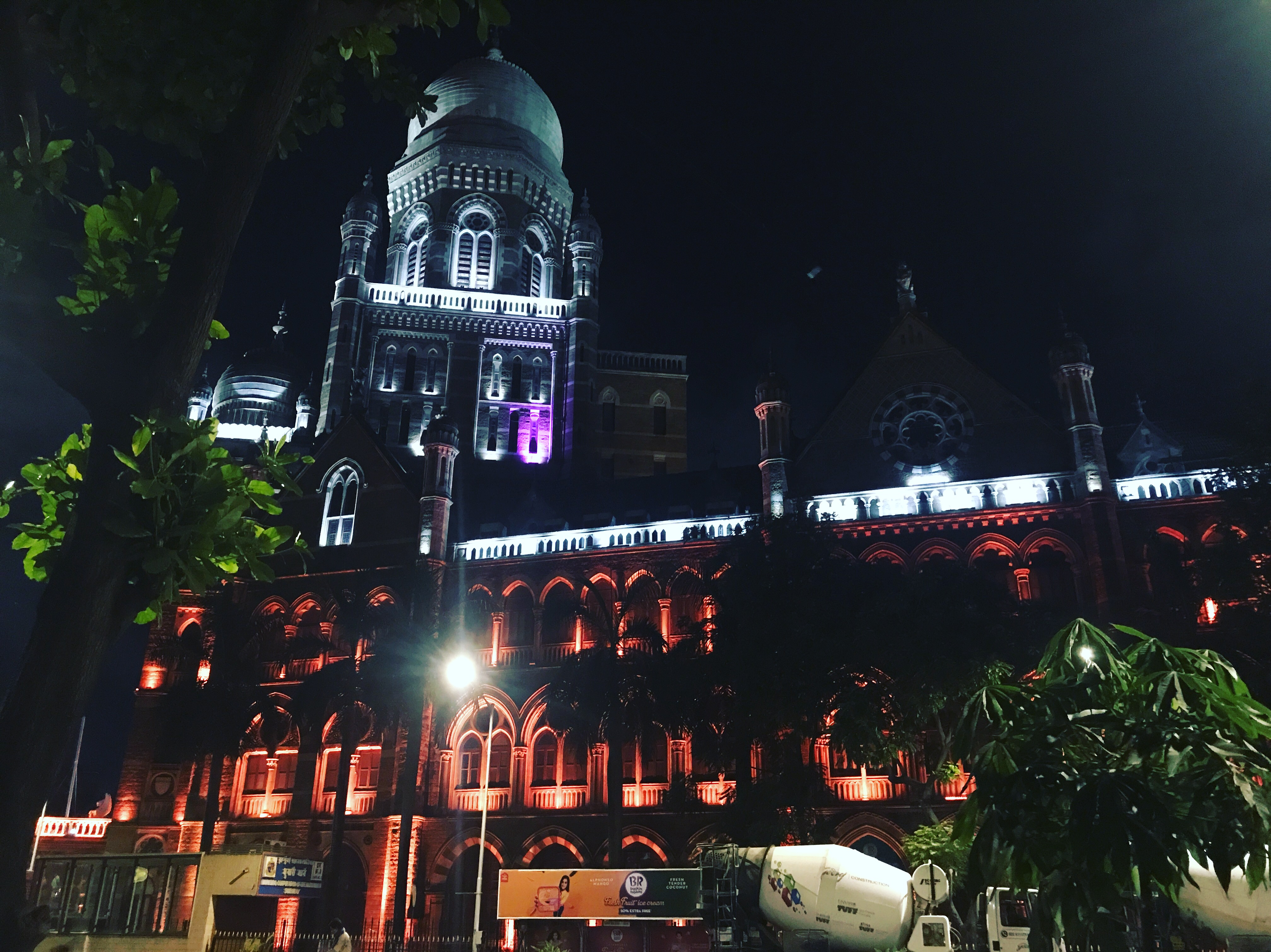 CSMT Station at midnight